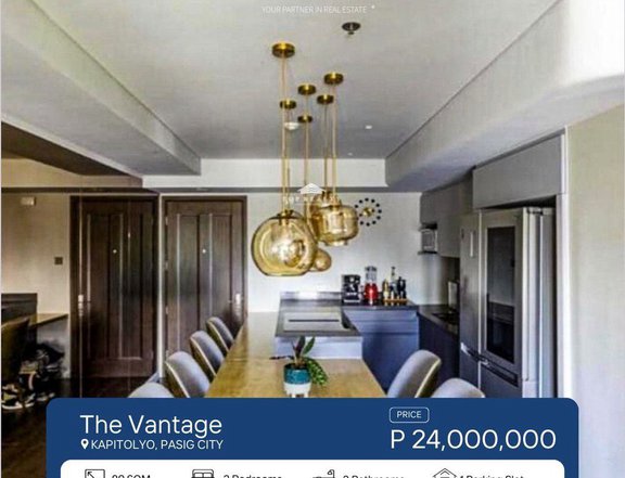 2BR Semi Furnished Condo Unit for Sale in The Vantage, Pasig City