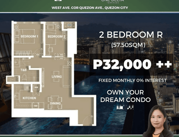 Condo For Sale in Quezon city near Timog One Delta 2BR Preselling