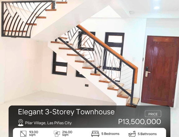 RFO 5-bedroom Townhouse For Sale By Owner in Las Pinas Metro Manila