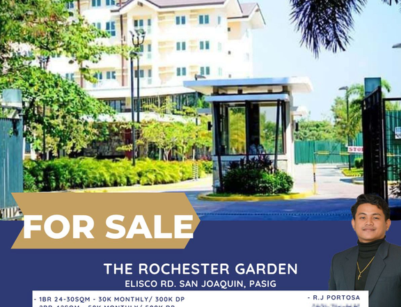 For sale rent to own condo 1br 2br 3br at Rochester Garden in Pasig San Joaquin 30k monthly