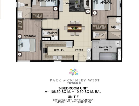 3 Bed - 119 sqm Preselling in BGC/McKinley West: No Spot Downpayment