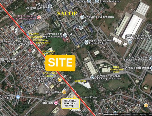 FOR SALE COMMERCIAL LOT IN SAN FERNANDO PAMPANGA ALONG MAC ARTHUR HIGHWAY