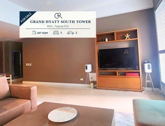 For Sale 3 Bedroom (3BR) | Fully Furnished Condo Unit at Grand Hyatt South Tower, BGC Taguig