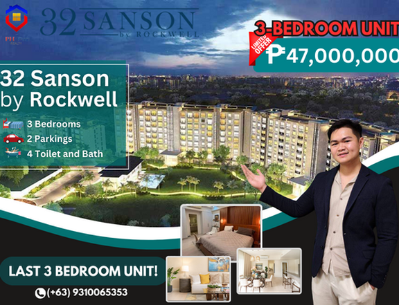 3-Bedroom Condo at 32 Sanson by Rockwell