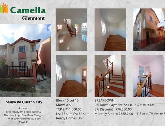 House and Lot for sale in Camella Glenmont