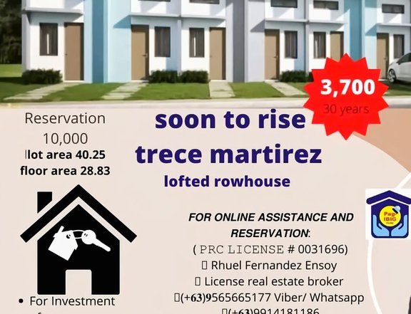 low cost housing in trece martires thru pag ibig