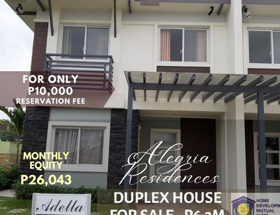 Duplex House with 4 -bedroom and car garage  for only P10k reservation