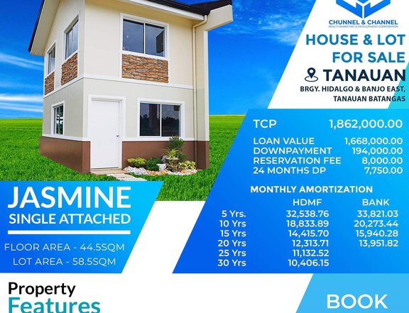 2-bedroom Single Attached House For Sale in Tanauan Batangas PRE SELL