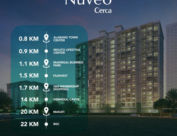 Studio to 3 Bedroom unit in Nuveo at Cerca, Alabang