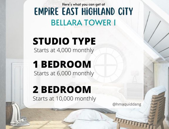 FOR AS LOW AS PHP 6,000 PER MONTH - 1 BEDROOM 30 sqm in PASIG