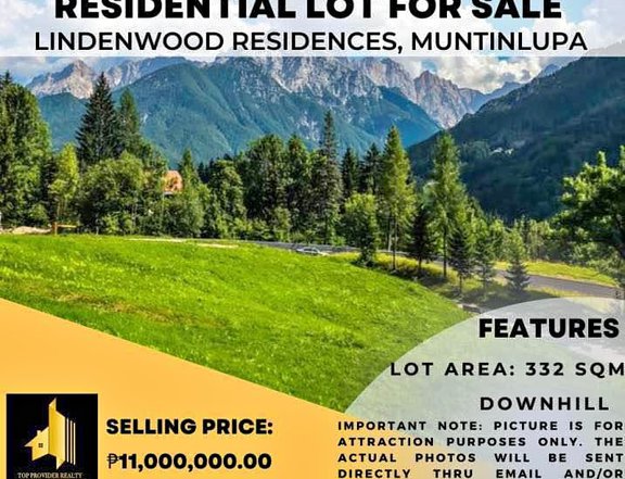 Residential Lot for Sale in Lindenwood Residences Muntinlupa