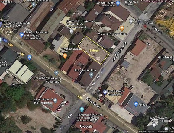 516 sqm Commercial Lot For Rent in Angeles Pampanga