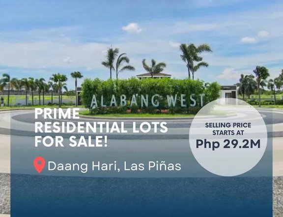 Prime Residential Lots For Sale in Alabang West Las Pinas Metro Manila