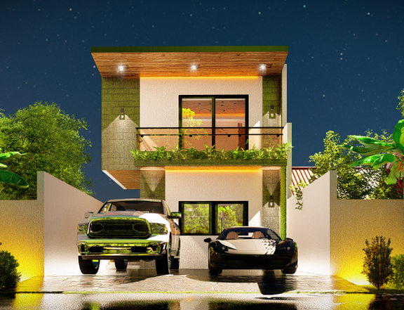 Modern Designed Single Attached 3 Bedroom High Ceiling house and lot