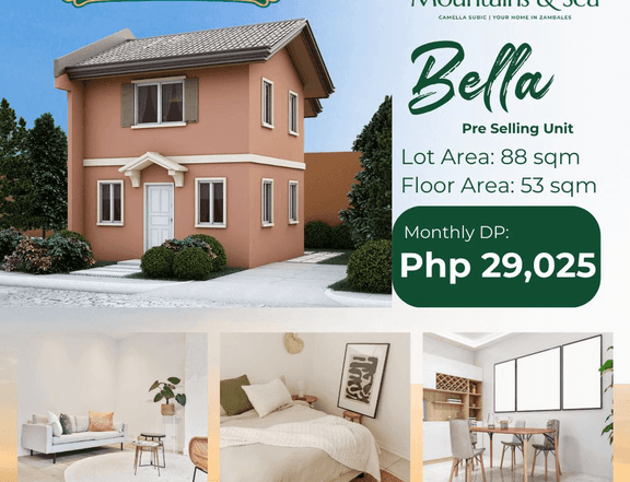 Bella 2 Bedroom House and Lot For Sale in Subic Zambales