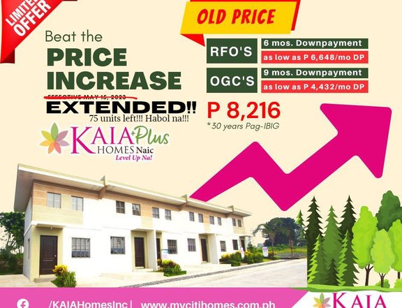 KAIA Homes Naic Cavite is now LOWER Reservation fee +63 955 861 0324