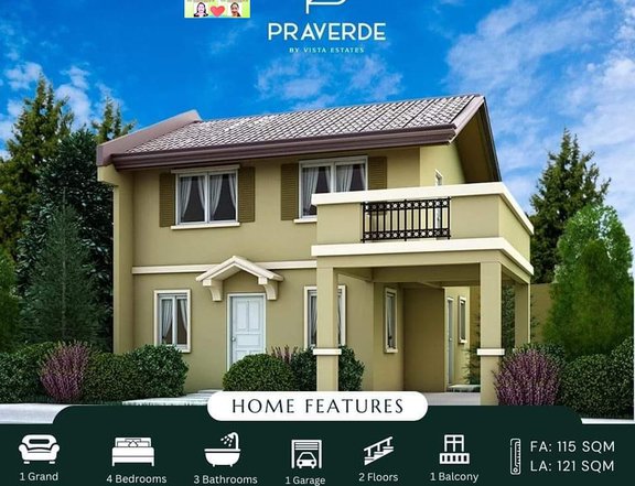 Praverde; 4-bedrooms Single Attached House For Sale in Dasmarinas