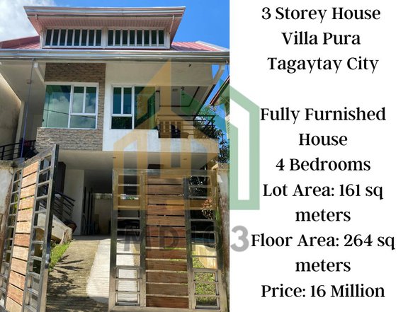 4-bedroom Single Detached House For Sale in Tagaytay City