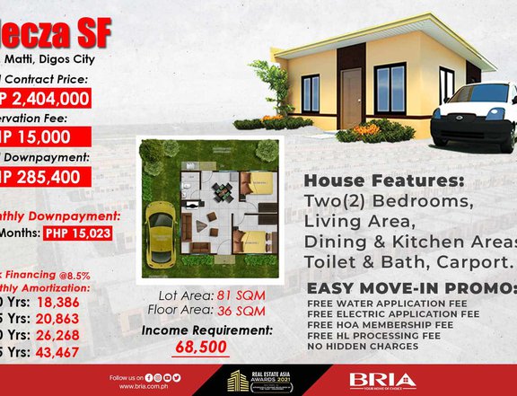 2-bedroom Single Attached House For Sale in Digos Davao del Sur
