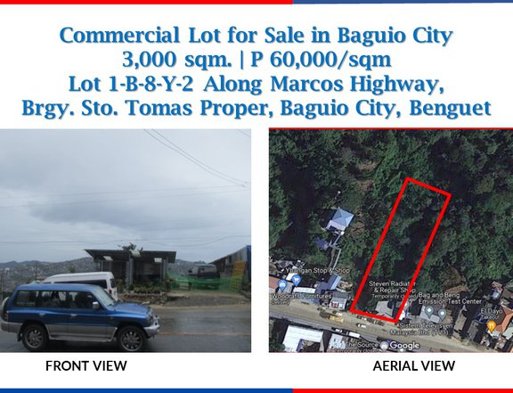 Commercial Lot for Sale in Baguio City Total Lot Area: 3,000 sq.m.