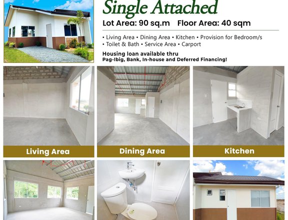 Affordable Single Attached House 2 Bedroom For Sale in  Batangas