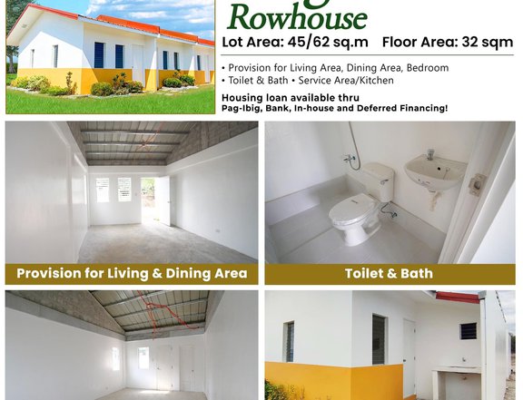 Affordable Rowhouse 1 Bedroom MA: 2,446 For Sale in San Jose Batangas