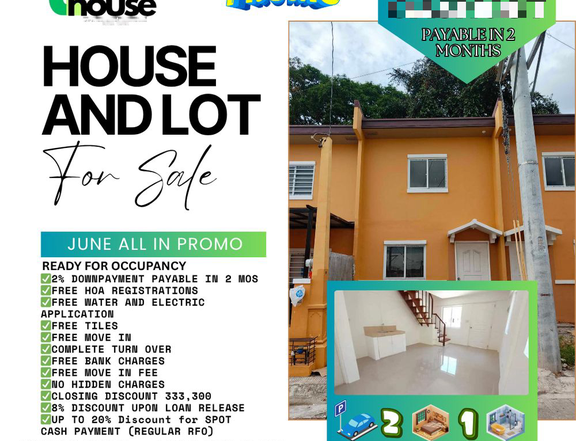 2 Bedrooms Townhouse For Camella Cielo San Jose Del Monte Bulacan