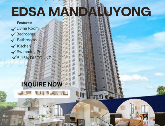 Ready For Occupancy Rent to Own 8k Monthly Edsa Mandaluyong Mrt