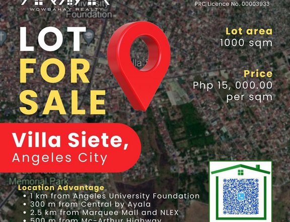 Vacant Lot for Sale in Villa Siete, Angeles City