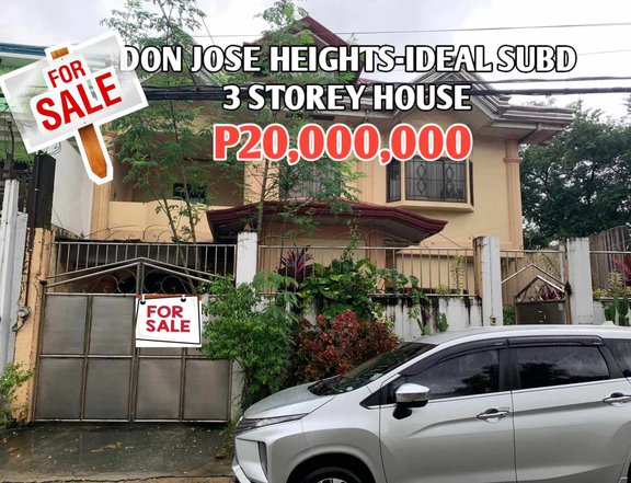 DON JOSE HEIGHTS  IDEAL SUBD 3STOREY HOUSE 20M