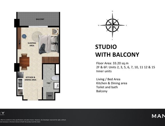 Discounted 33.20 sqm Studio Condo For Sale in Santa Rosa Laguna