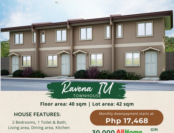 2-bedroom Ravena IU Townhouse For Sale in Bacolod Negros Occidental