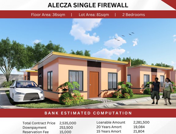 Alecza Bungalow Single Firewall For Sale in Cagayan de Oro