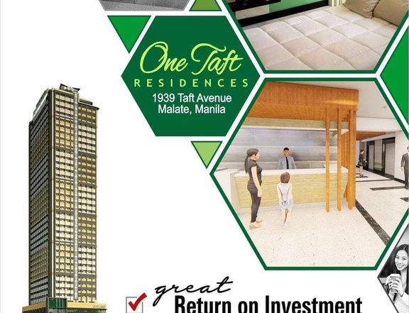 Ready For Occupancy 32.0sqm 1-Bedroom w/Balcony & Parking Space ONE TAFT RESIDENCES - 4.5M Price!