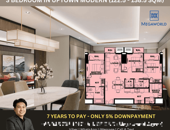 Best Deal 3 bedroom in Uptown BGC (7 years to pay)