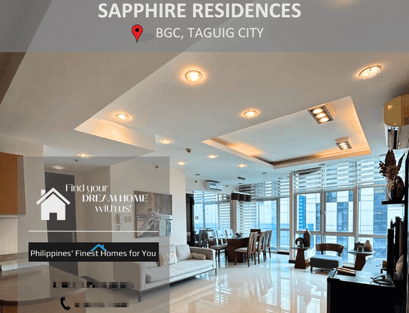 3BR Condo Unit at Sapphire Residences BGC for Rent