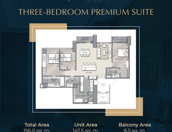 Pre-selling 3BR Suite with Private Lift Lobby in Pasig City