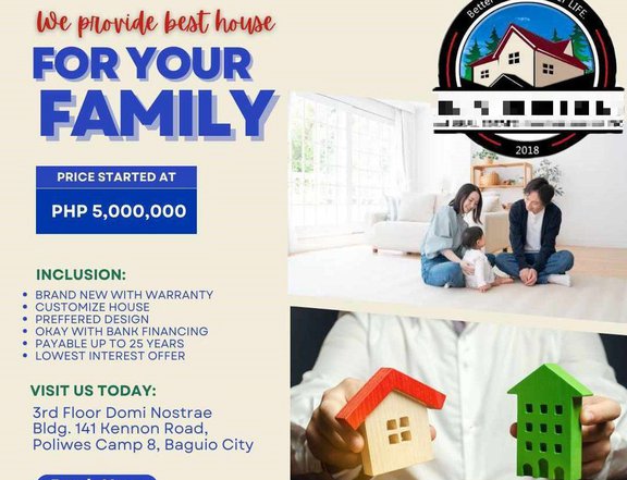 Onepropertee 3-bedroom House and Lot Preselling for Sale in Crestwood Bakakeng Baguio