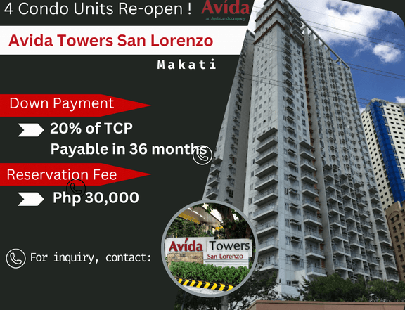 1-bedroom Condo For Sale in Makati Avida Towers San Lorenzo