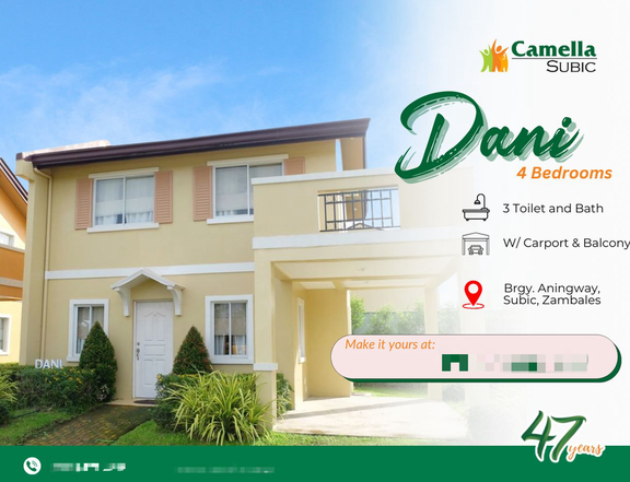 Dani 4BR House and Lot for Sale in Camella Subic Alta