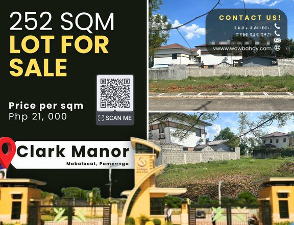 252 sqm Residential Lot For Sale in Clark Manor, Pampanga