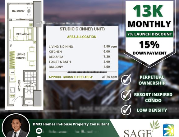 Sage Residences - Preselling Studio in Mandaluyong by DMCI Homes