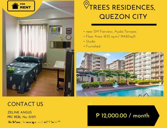 Nice Studio Condo For Rent in Novaliches Quezon City / QC