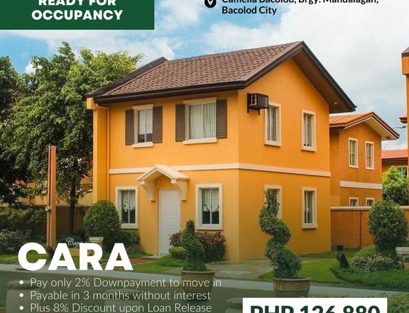 3BR House and Lot for Sale in Camella Mandalagan in Bacolod City