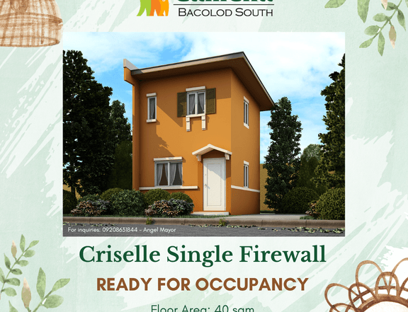 CORNER LOT RFO Criselle House and Lot For Sale in Bacolod City
