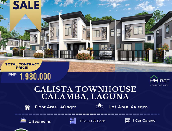 2-Bedroom Townhouse For Sale in Calamba Laguna