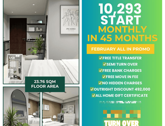 23.76 sqm 1-bedroom Condo For Sale in San Jose del Monte Bulacan