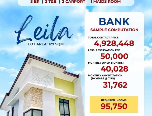 LEILA | RFO 3-bedroom Single Attached House For Sale in Cavite