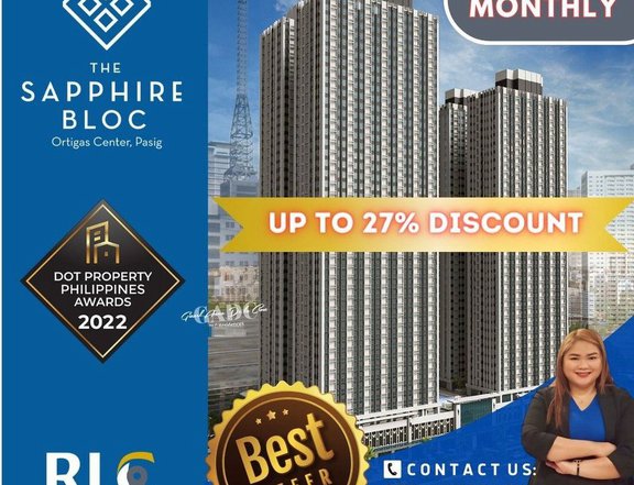 Affordable Pre-Selling Studio condo in the Philippines at Ortigas Pasig The Sapphire Bloc East