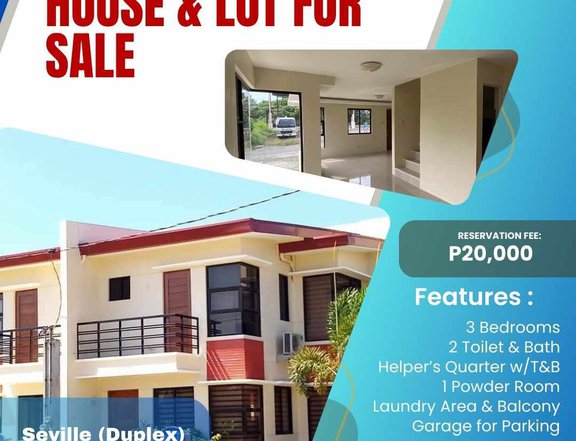 50% OFF the Reservation fee promo 3-bedroom Duplex House For Sale Naic